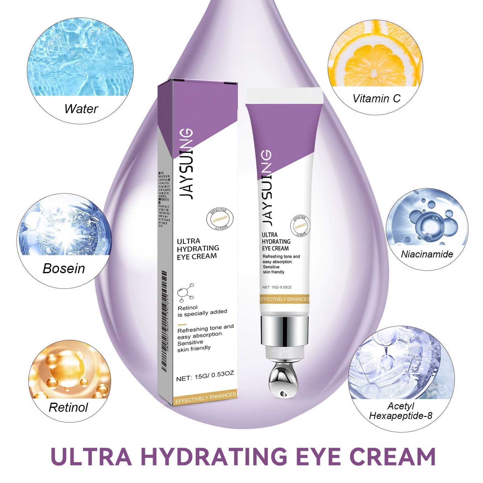 Moisturizing Eye Cream, Firming And Lifting Eye Creme For Fine Lines Crow&