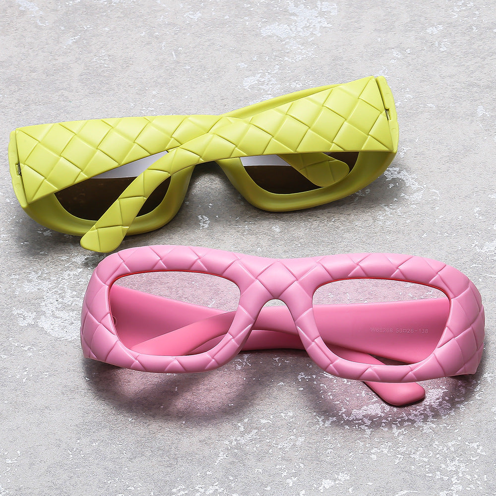Weaving design frame, personalized fashion sunglasses, men&