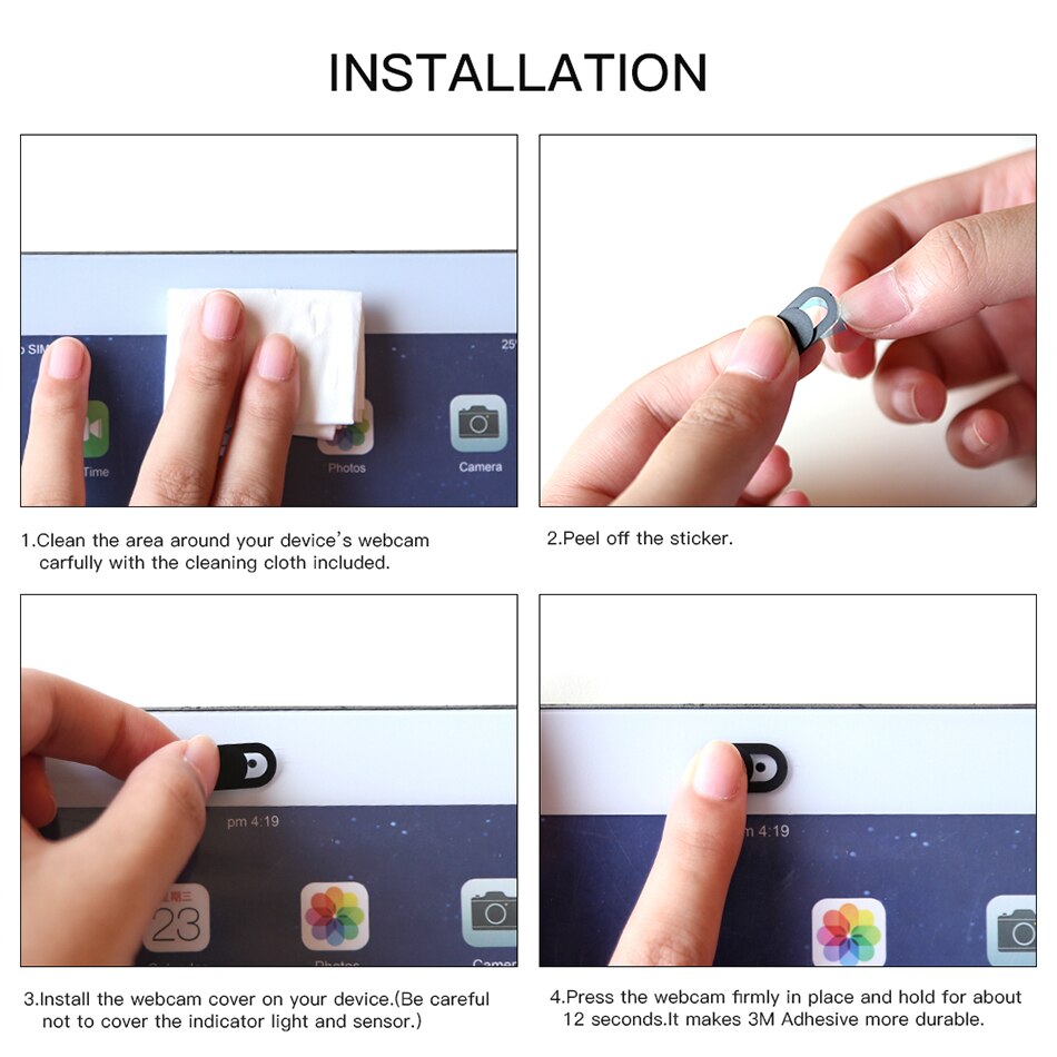 6Pcs/lot WebCam Cover Shutter Magnet Slider Plastic For iPhone Web Laptop PC For iPad Tablet Camera Mobile Phone Privacy Sticker
