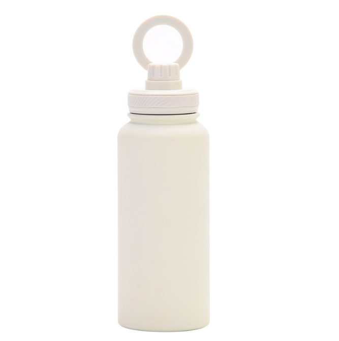 Magnetic Phone Holder Outdoor Large Capacity 1L Wide-Mouth Insulated Stainless Steel Sports Water Bottle