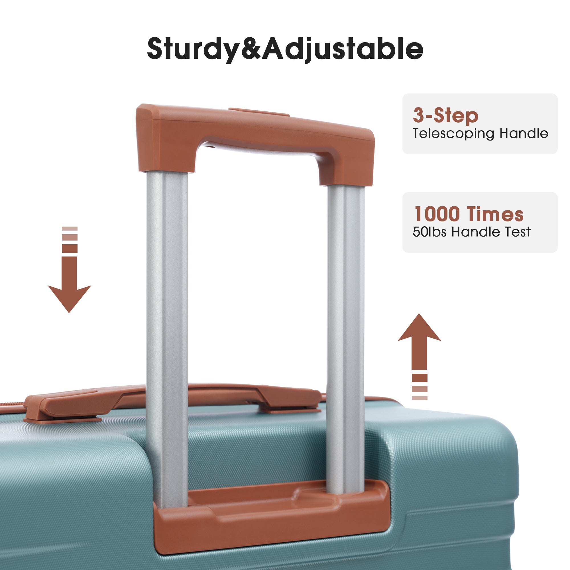 Hardshell Luggage Sets 3 Pcs Spinner Suitcase with TSA Lock Lightweight 20&