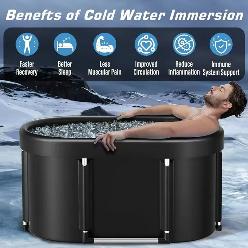 Portable multi-layer outdoor cold immersion bathtub for athletes&