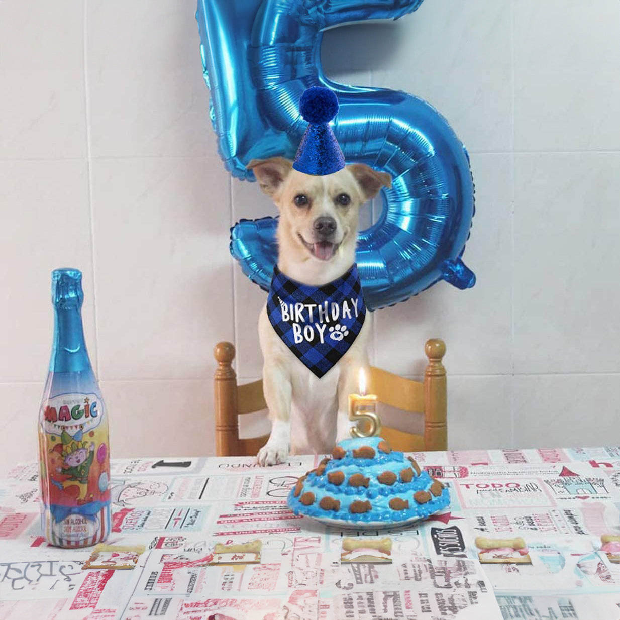 Pet Birthday Set Triangle Scarf Hat Pet Party Decoration Styling Outdoor Creative