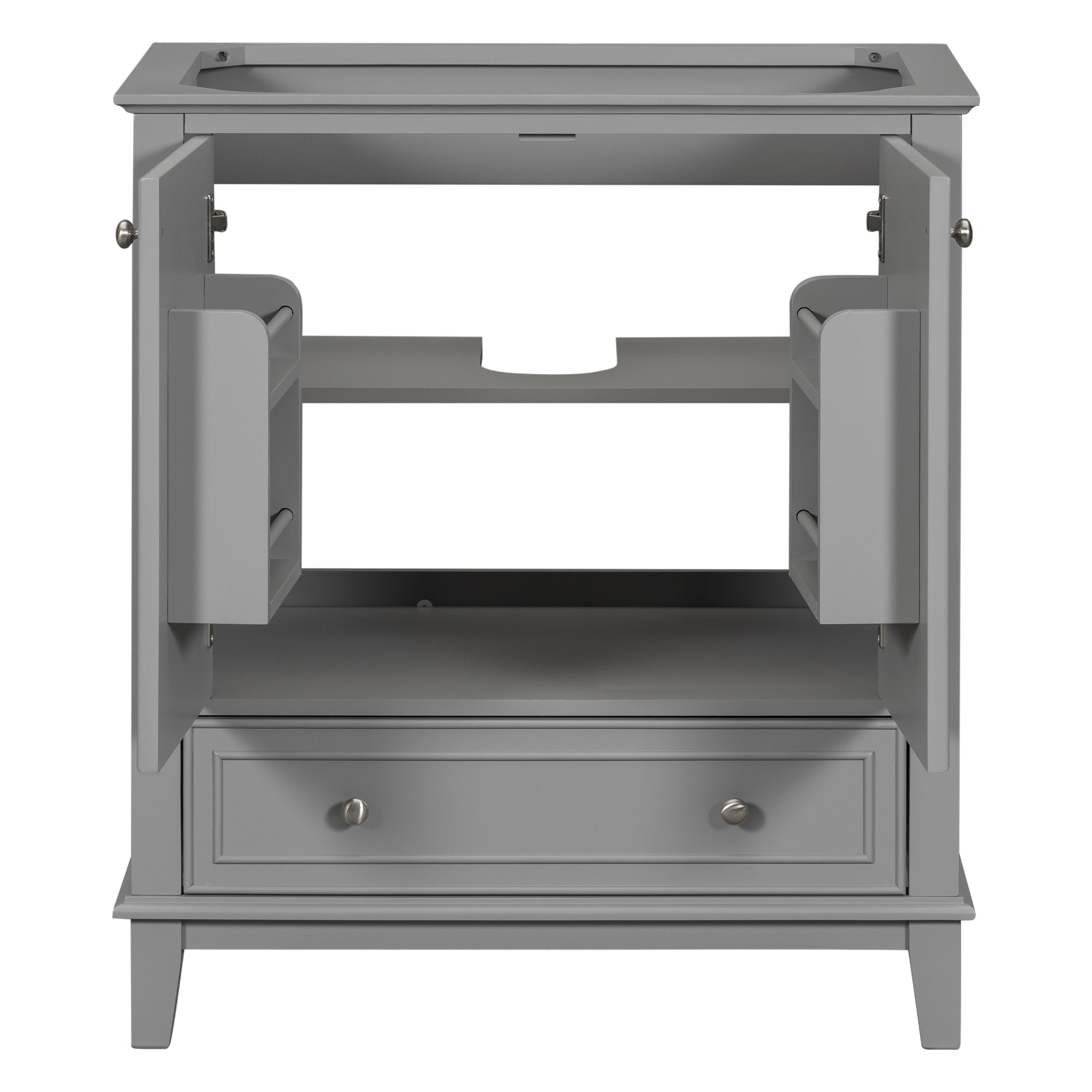 30 inch bathroom vanity no sink base only gray