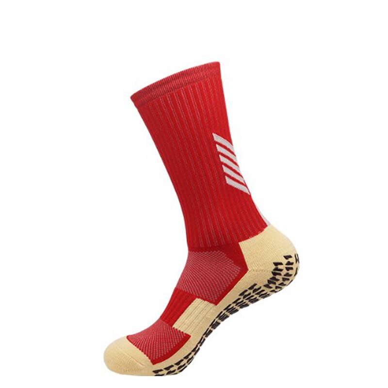 Anti Slip Football Soccer Socks for Men Teenage Kid Boys Sport Grips Crew Socks Black White Blue High Quality