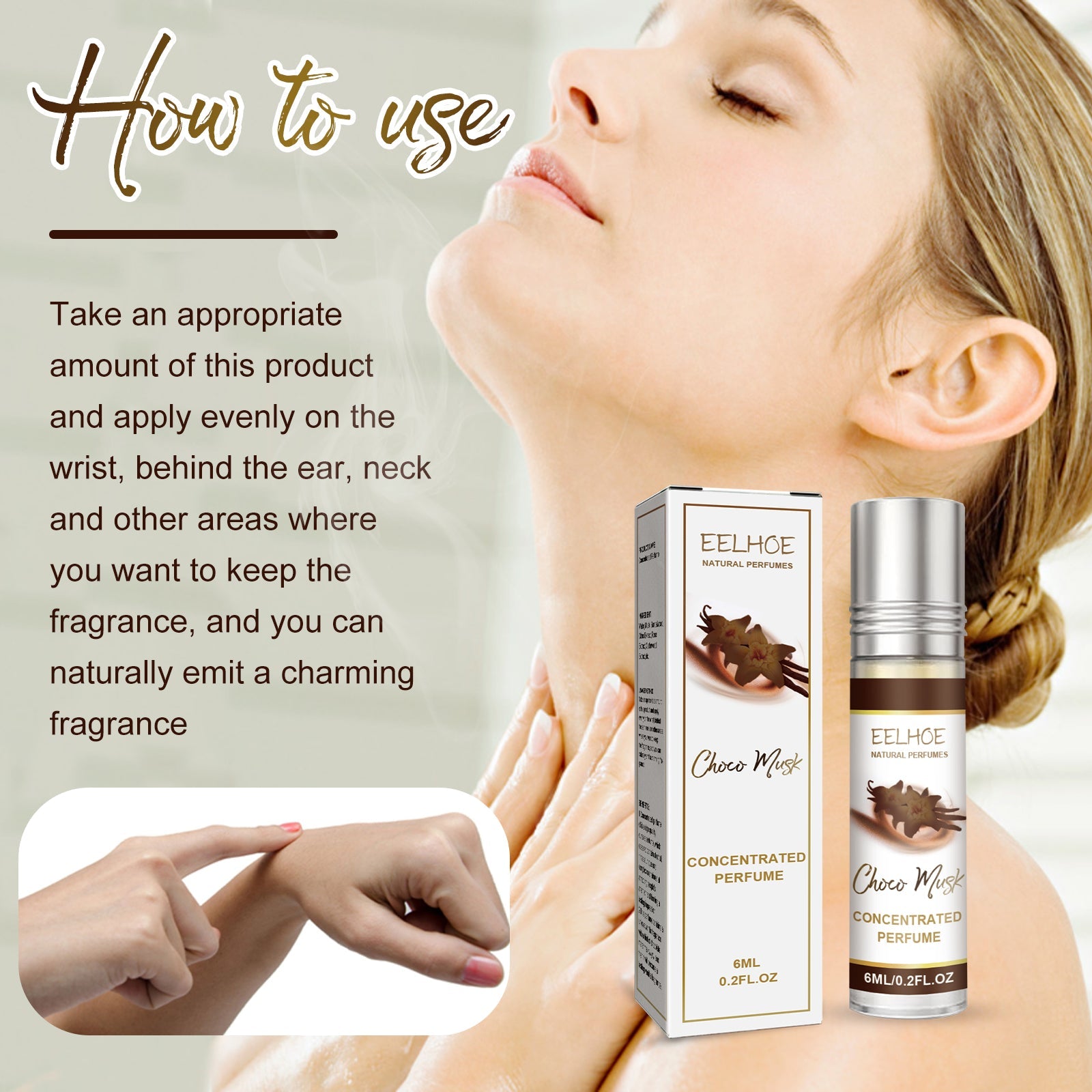 Essential Oil Perfume Long-Lasting Light Fragrance Natural Fresh Portable Neck Wrist Behind Ear Couple Dating Perfume
