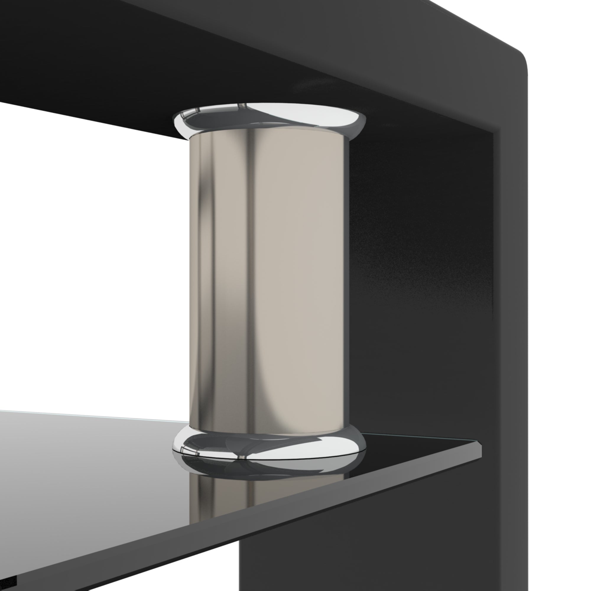Rectangle Black Glass Coffee Table Clear Coffee Table Modern Side Center Tables for Living Room Living Room Furniture