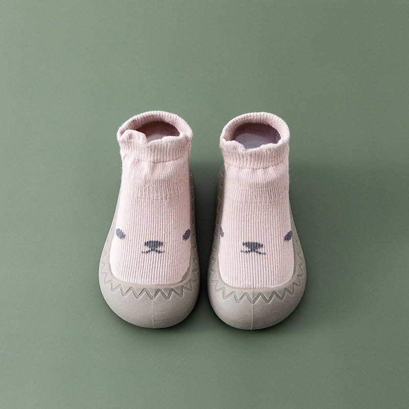 Baby Floor Shoes and Socks Autumn and Winter New Rubber Sole Lightweight Neonatal Soft Sole Walking Shoes Children&