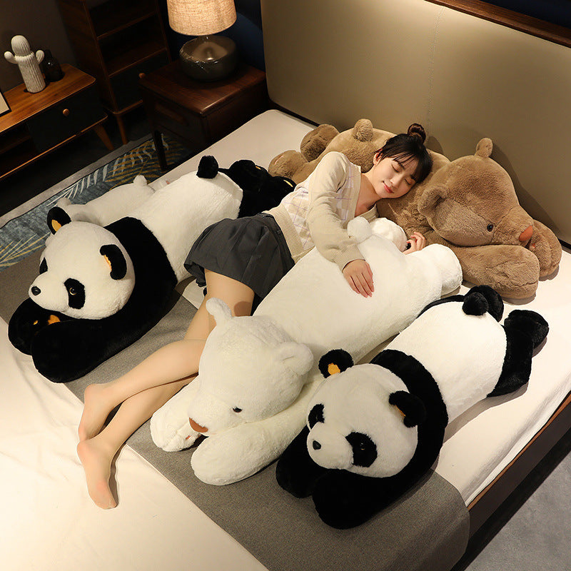 Lying down polar bear plush toy panda doll sleeping pillow doll
