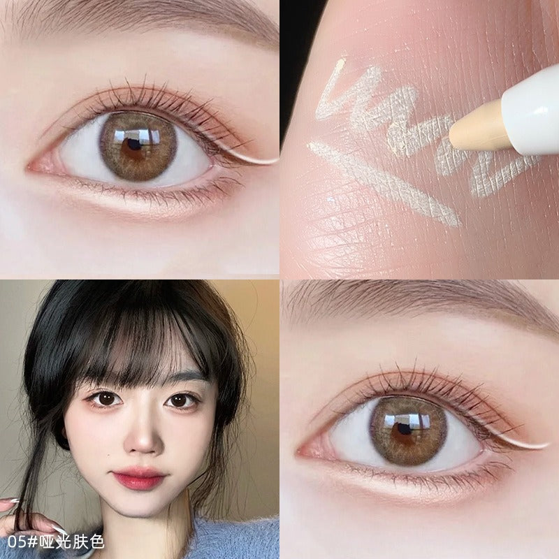 1Pcs Diamond Glitter Eyeshadow Liner Pencil Face Makeup Highlighter Long lasting Matte Pink Silkworm Champagne Gold Eyeliner Pen