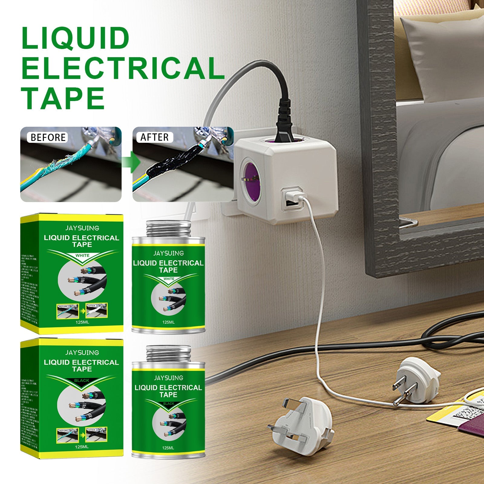 Insulating Adhesive Heat Insulation, Water Resistance And High Temperature Protection Electrical Joints Are Connected With Liquid Electrical Tape