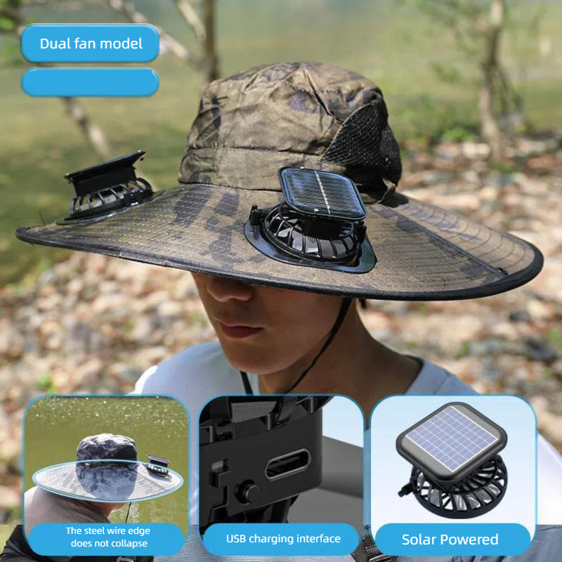 Solar Fan Fishing Hat