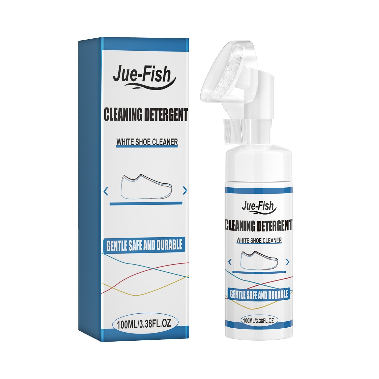 Water-Free Foam Sneakers Cleaning Kit, Small White Shoes Sneakers Decontaminating Brightening White Cleaning Multi-Functional Yellow Cleaner
