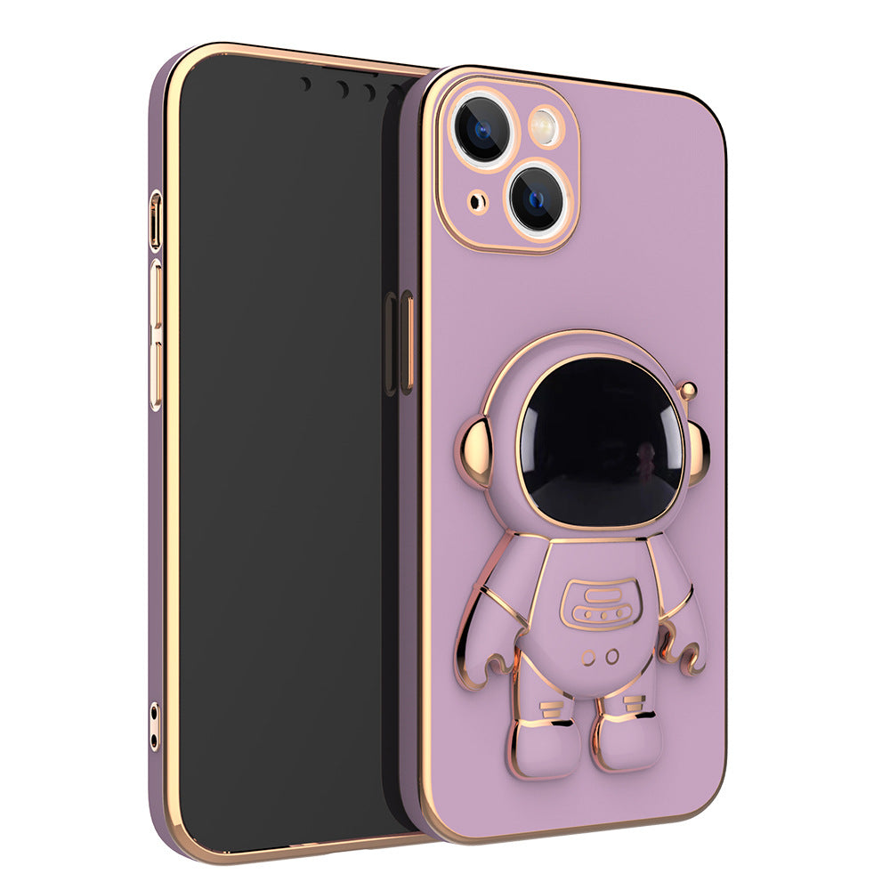 6D Astronaut Bracket Apple 13ProMax Mobile Phone Case Comes With Lens Film Suitable For iPhone12 Protective Soft Case