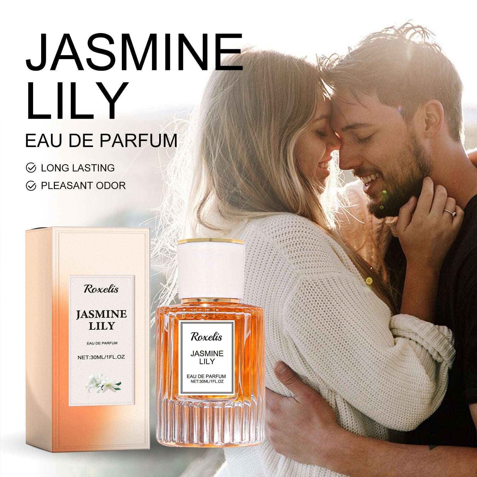Lily Women Pheromone Perfume, Wrist Behind Ear Neck Natural Long-Lasting Light Fragrance Delicate Elegance Exudes Feminine Charm
