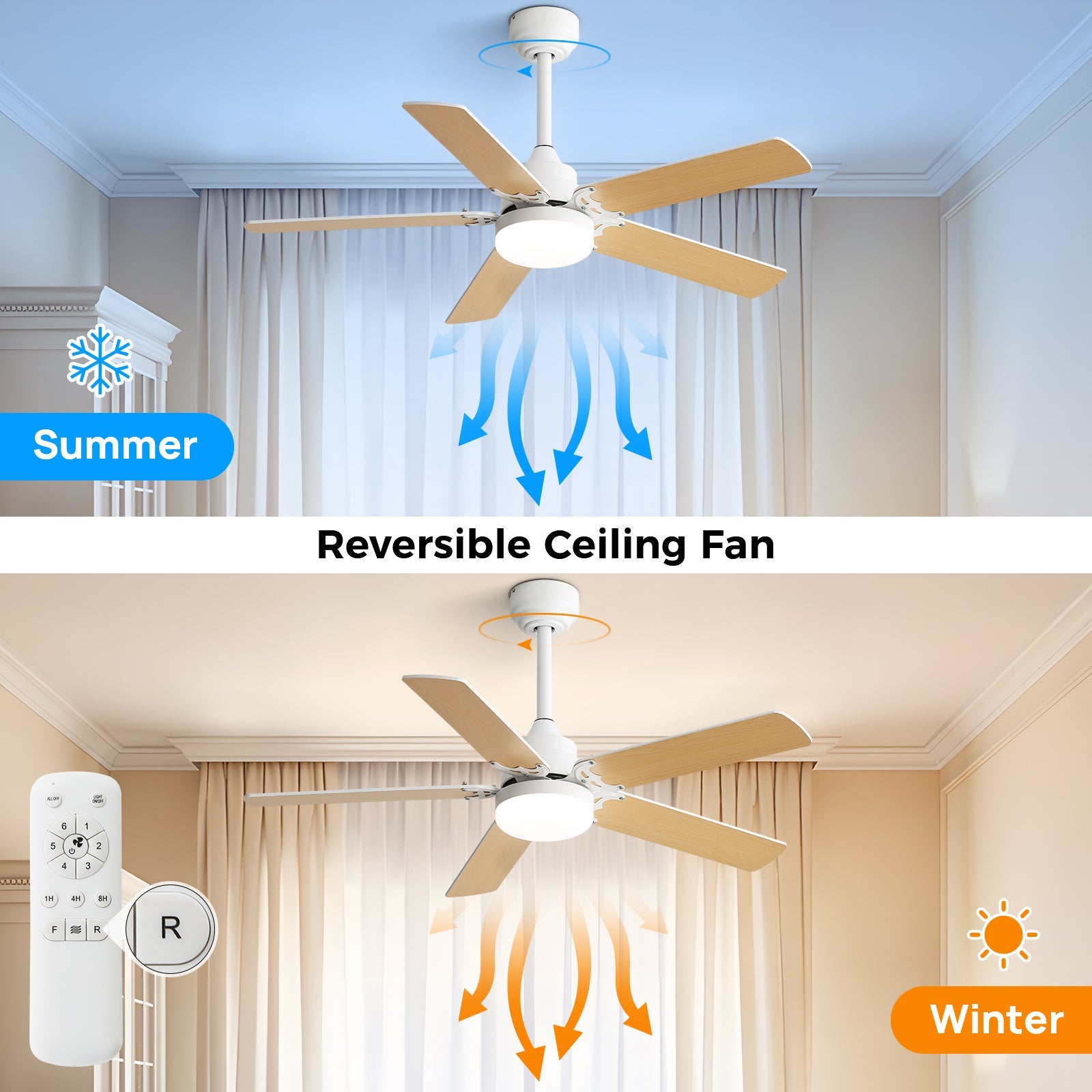 42-Inch Dimmable Ceiling Fan