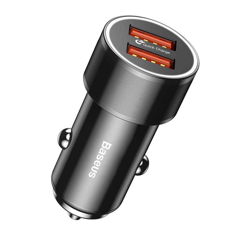 Baseus Dual USB Charge QC 3.0 Car Charger Fast Charging Universal 36W Car USB Charger