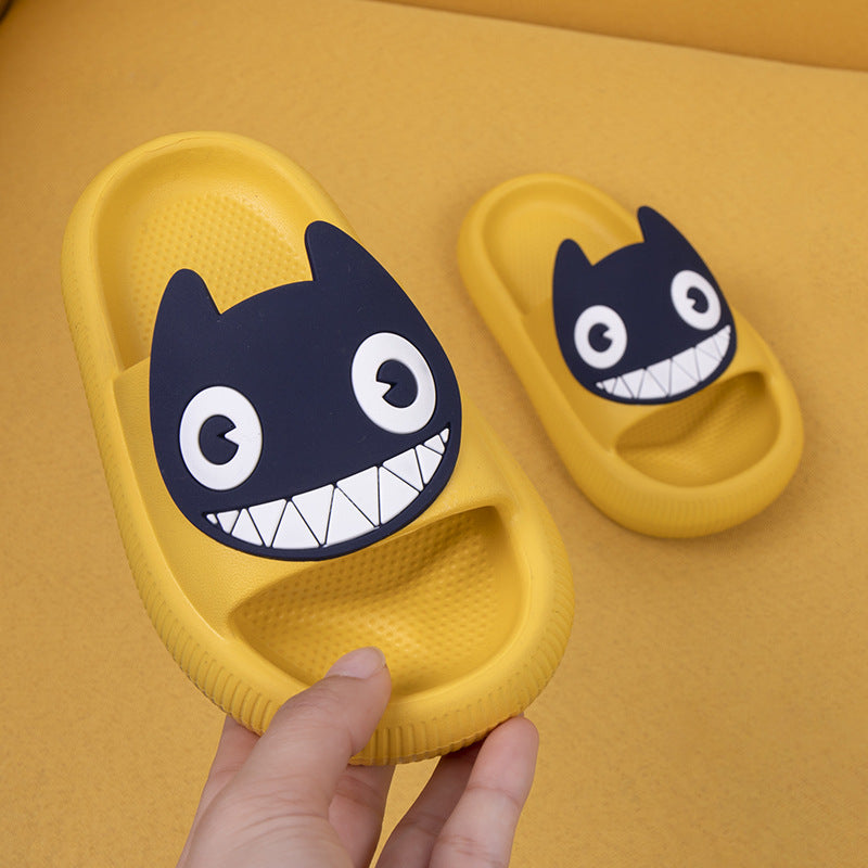 Big-Eyed Black Cat Cartoon Sandals One-Piece Soft Bottom Soft Face Parent-Child Amazon Baby Children&
