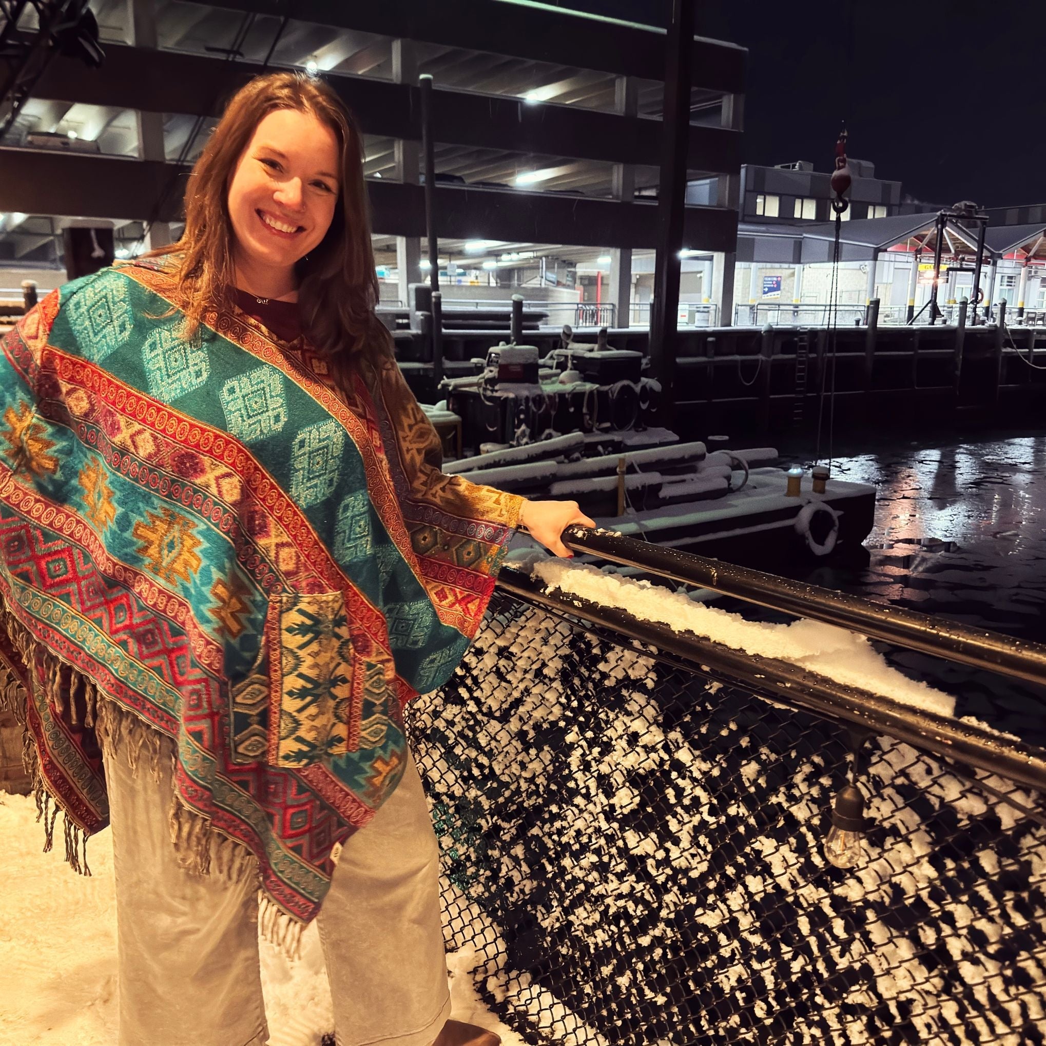 Nanda Hooded Poncho