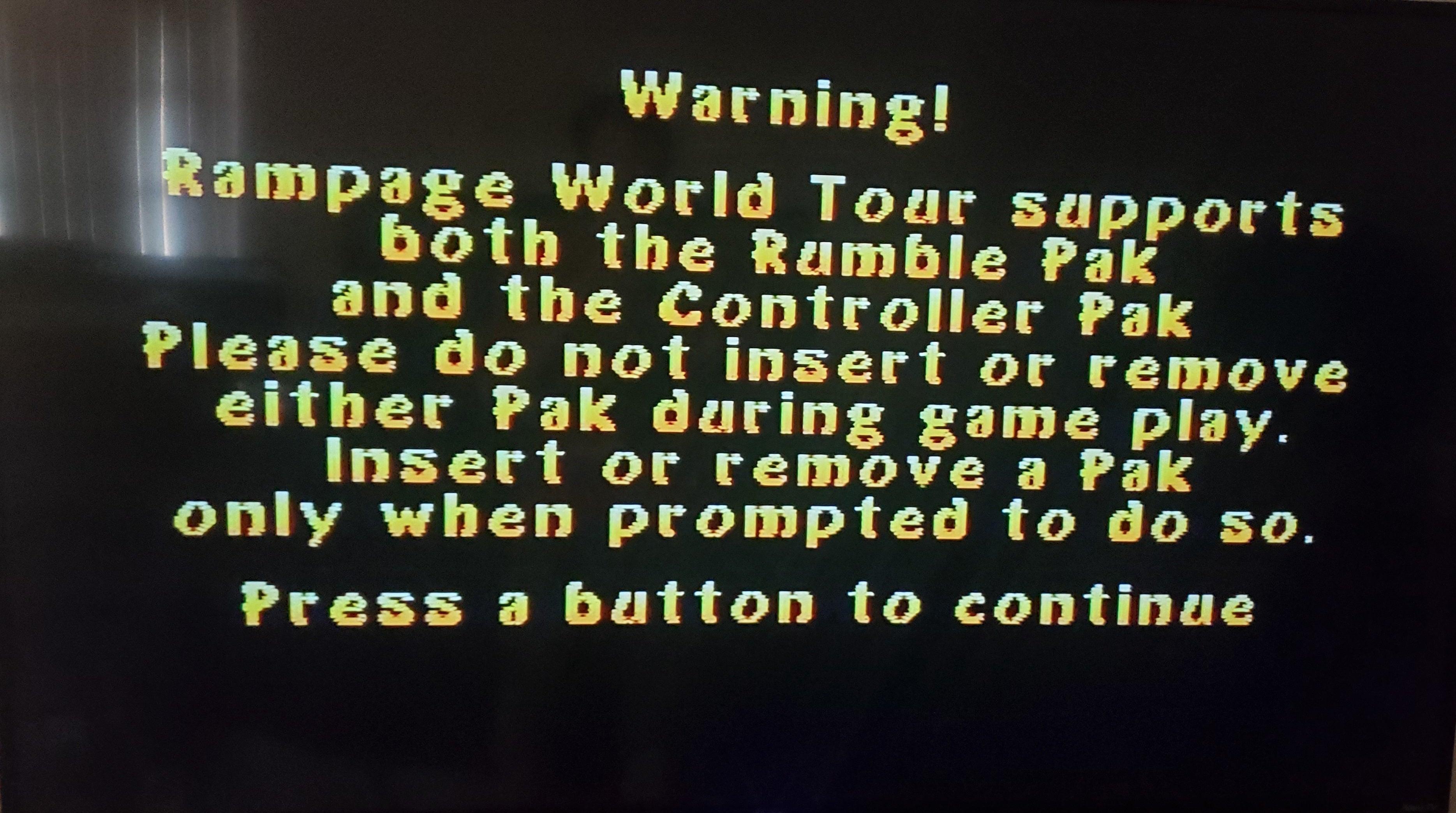 Rampage World Tour N64 Nintendo 64 Video Game 1998