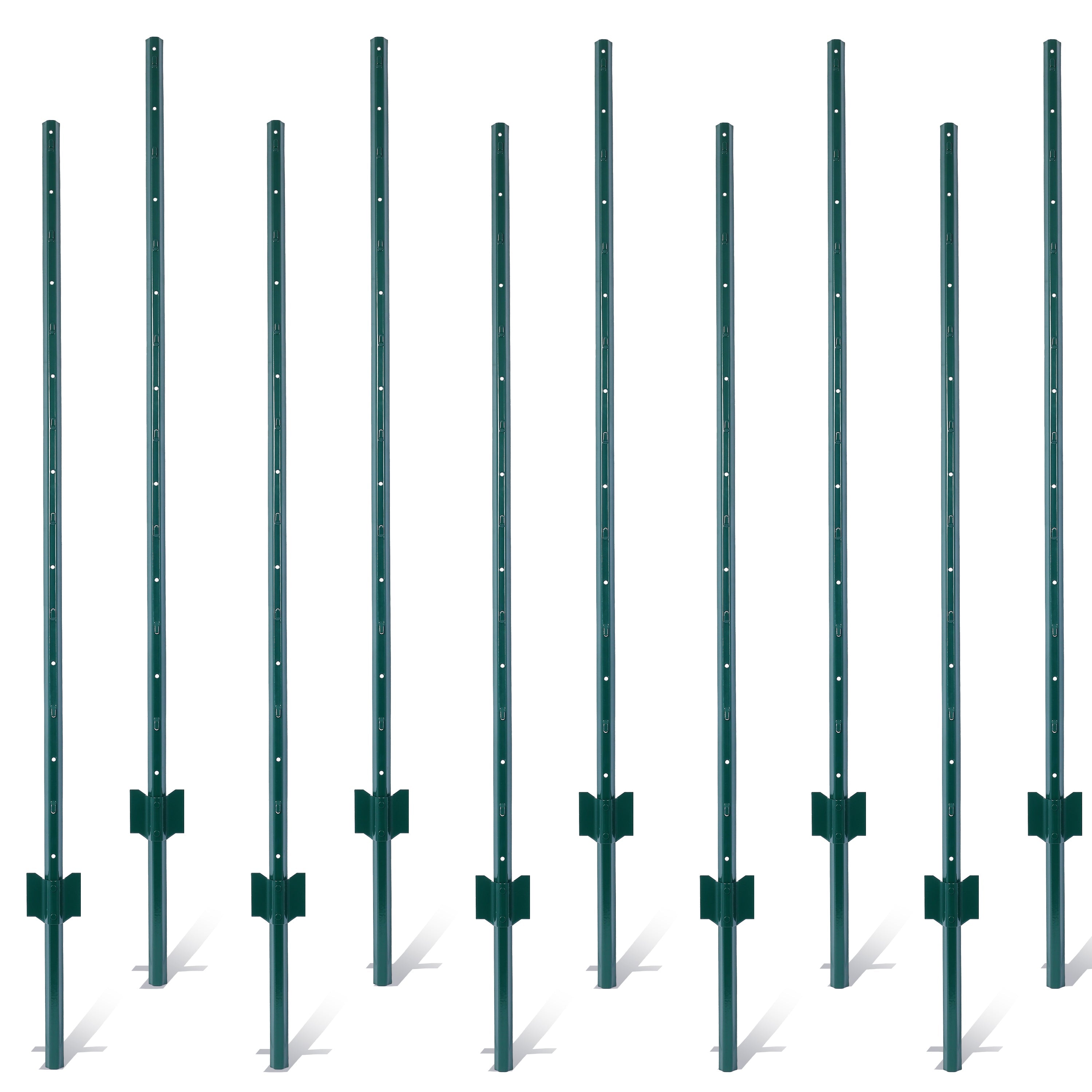 Fence posts ranging from 5 feet to 10 bags, heavy-duty metal fence posts with U-shaped grooves