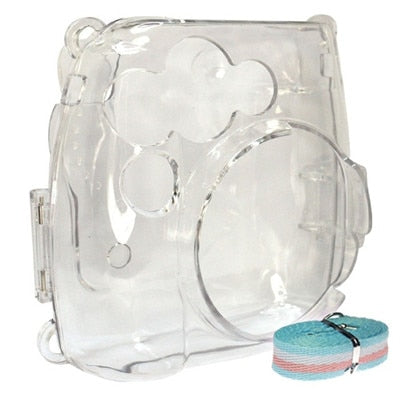 Crystal Transparent Protective Case Cover Pouch Shoulder Strap for Fuji Fujifilm Instax Camera Instant Mini 9 8 8+ Accessories