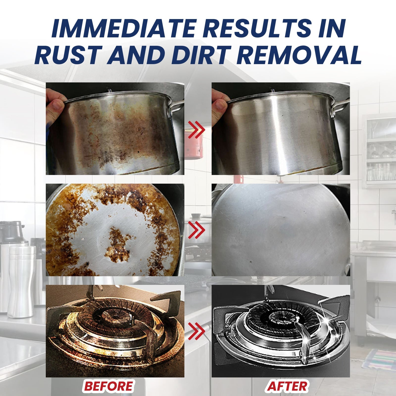 Stainless Steel Cleaning Cream, Kitchen Utensils, Pots And Pans, Cooktops, Heavy Oil, Rust Removal, Cleaning And Descaling Paste