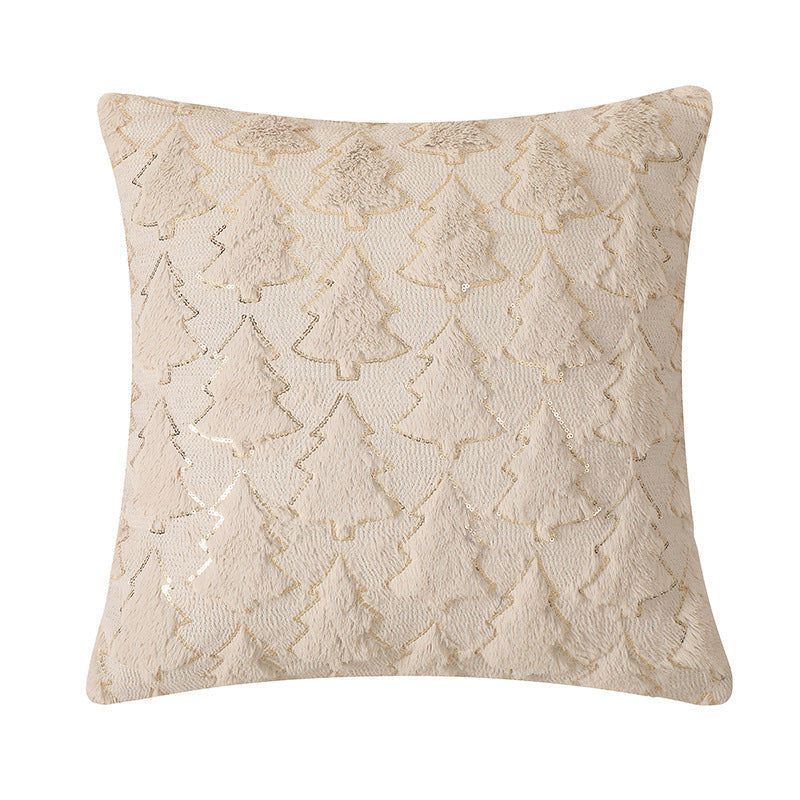 pillow bedroom headboard cushion Christmas tree romantic plush pillowcase 