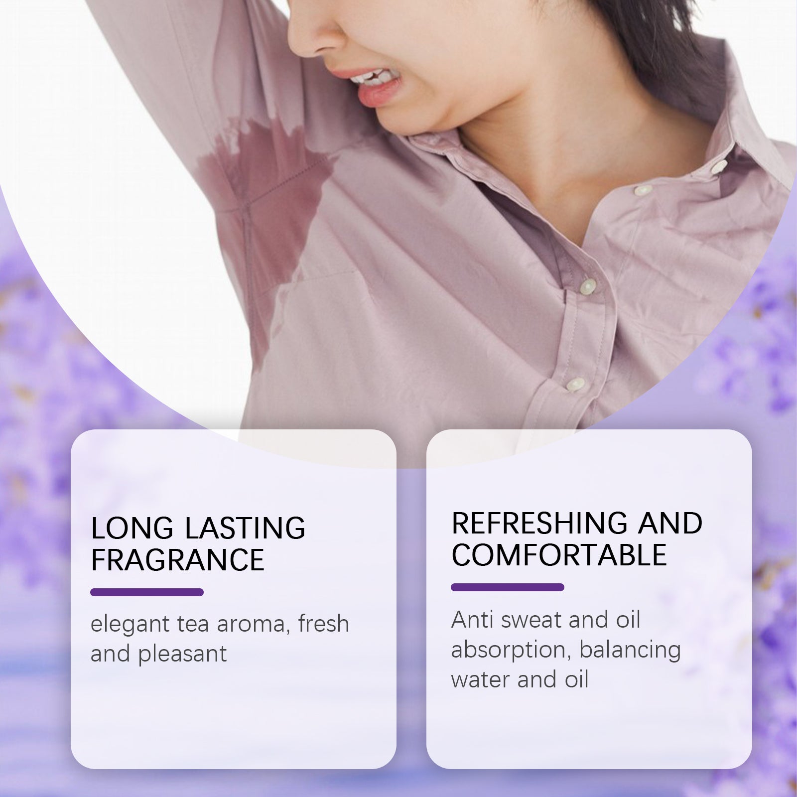 Lavender Deodorant For Summer Armpit Workouts, Sweat Odors Cleaning And Staying Portable Deodorant