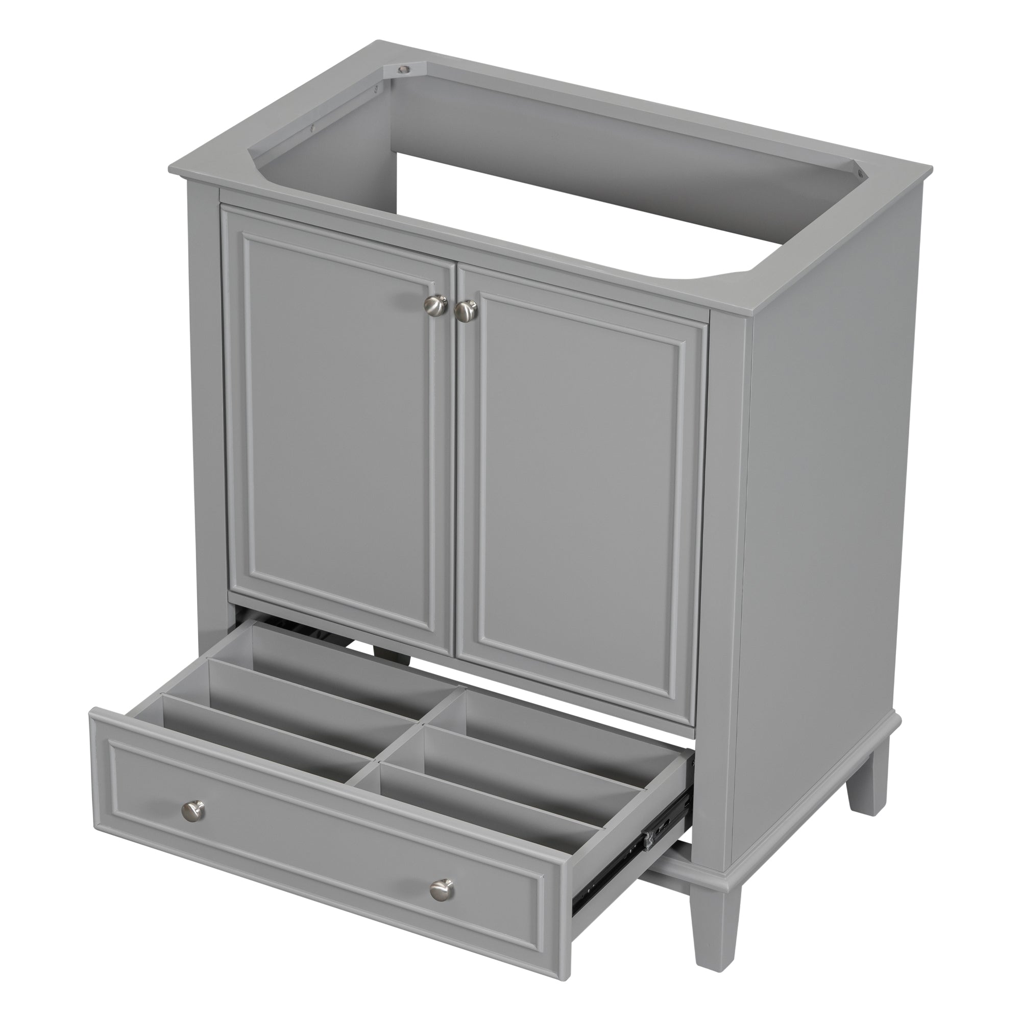 30 inch bathroom vanity no sink base only gray