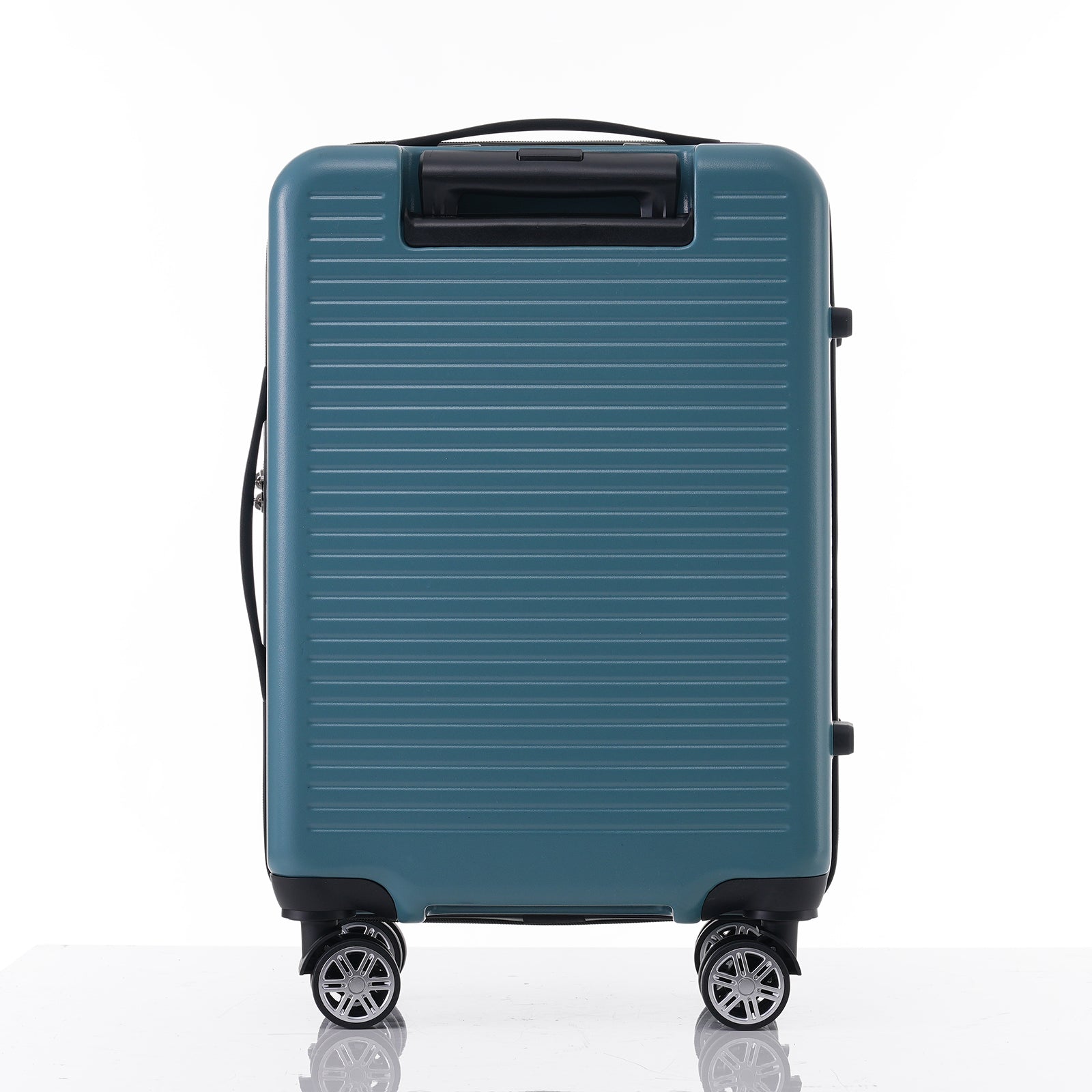 Carry-on Luggage 20 Inch Front Open Luggage Lightweight Suitcase with Front Pocket and USB Port, 1 Portable Carrying Case Blue