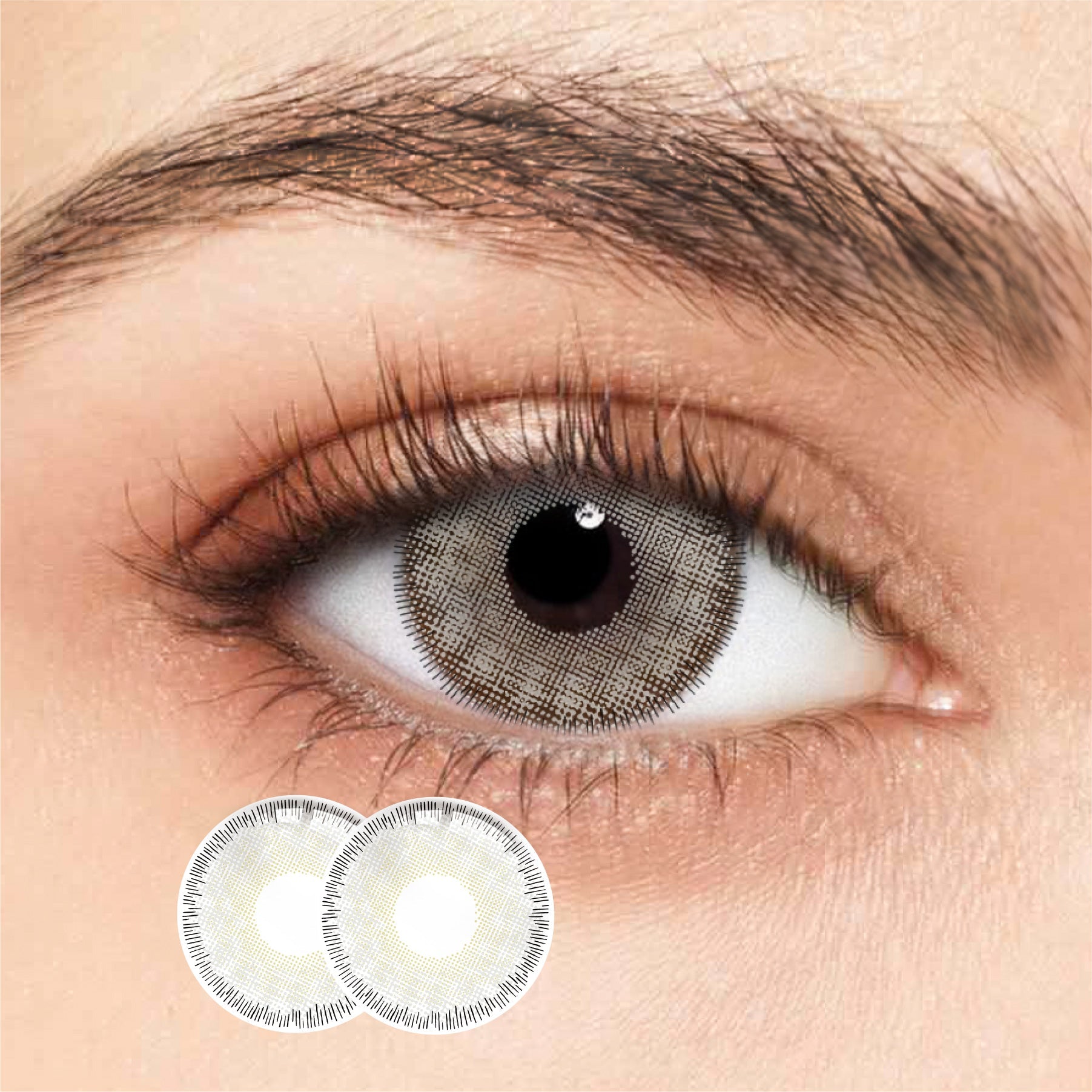 1Pair FDA Certificate Eyes Beautiful Pupil Colorful Girl Cosplay Contact Lenses CLEAN GRAY