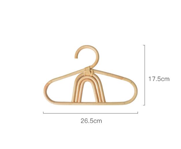 1pcs Handmade Vine Clothes Hanger Indonesian Vine Weaving Moon Sun Rainbow Style Children&