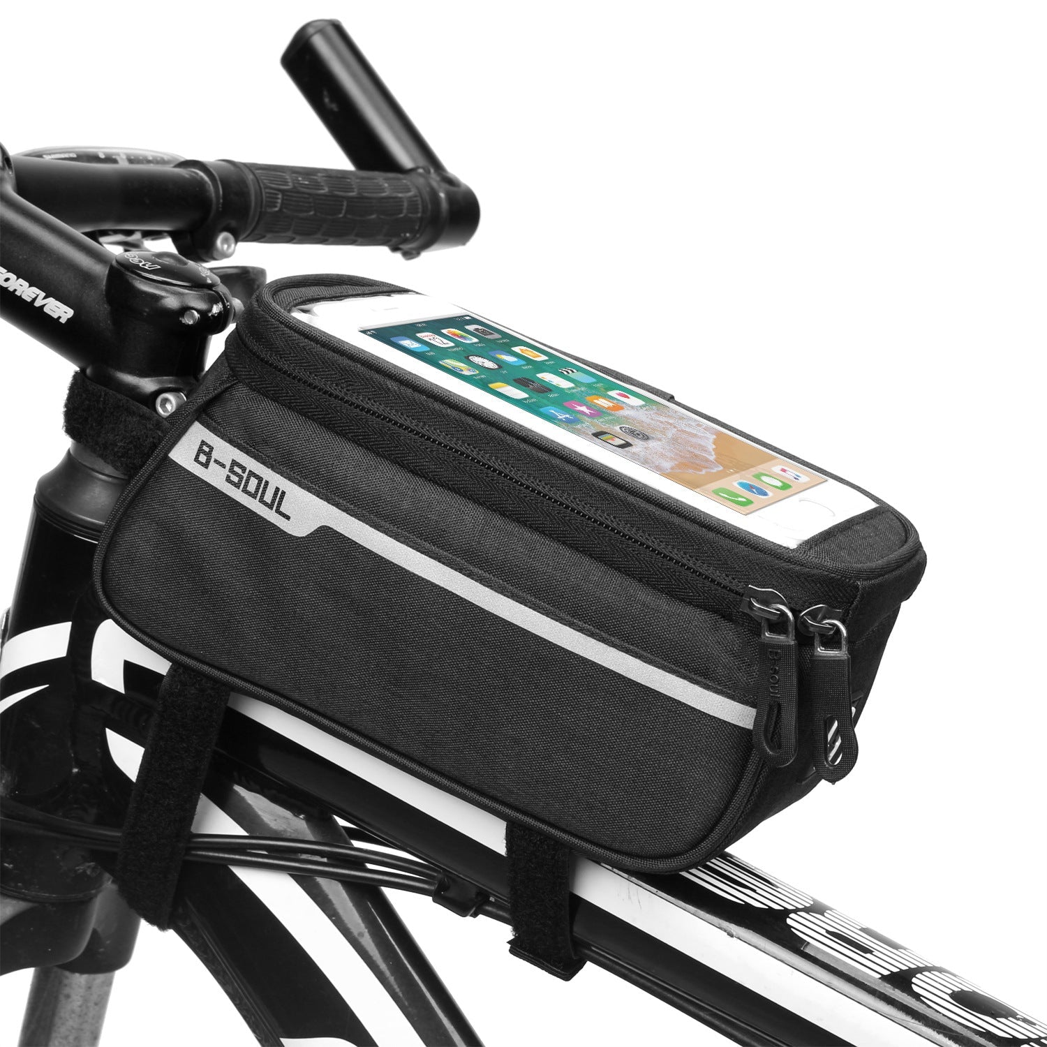 B-SOUL Mountain Bike Bag Front Beam Bag Bicycle Bag Road Bike Front Bag Riding Equipment Saddle Bag Upper Tube Bag