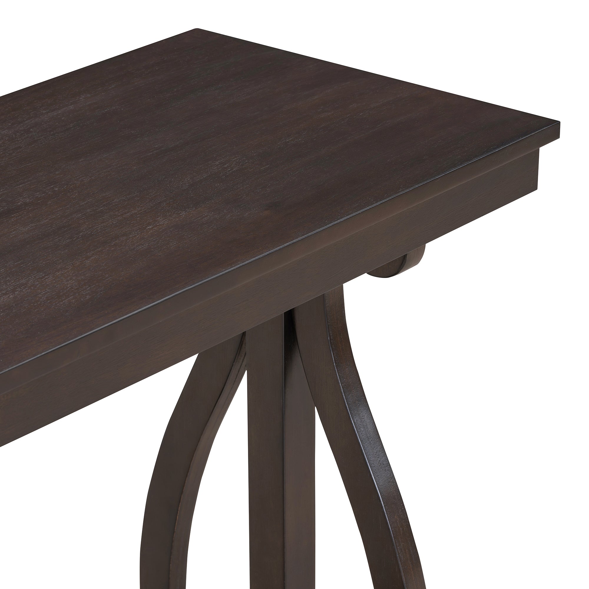 48-Inch Rustic Vintage Console Table --- Farmhouse Style Entryway Table with Open Shelf and Sturdy Construction (Espresso)