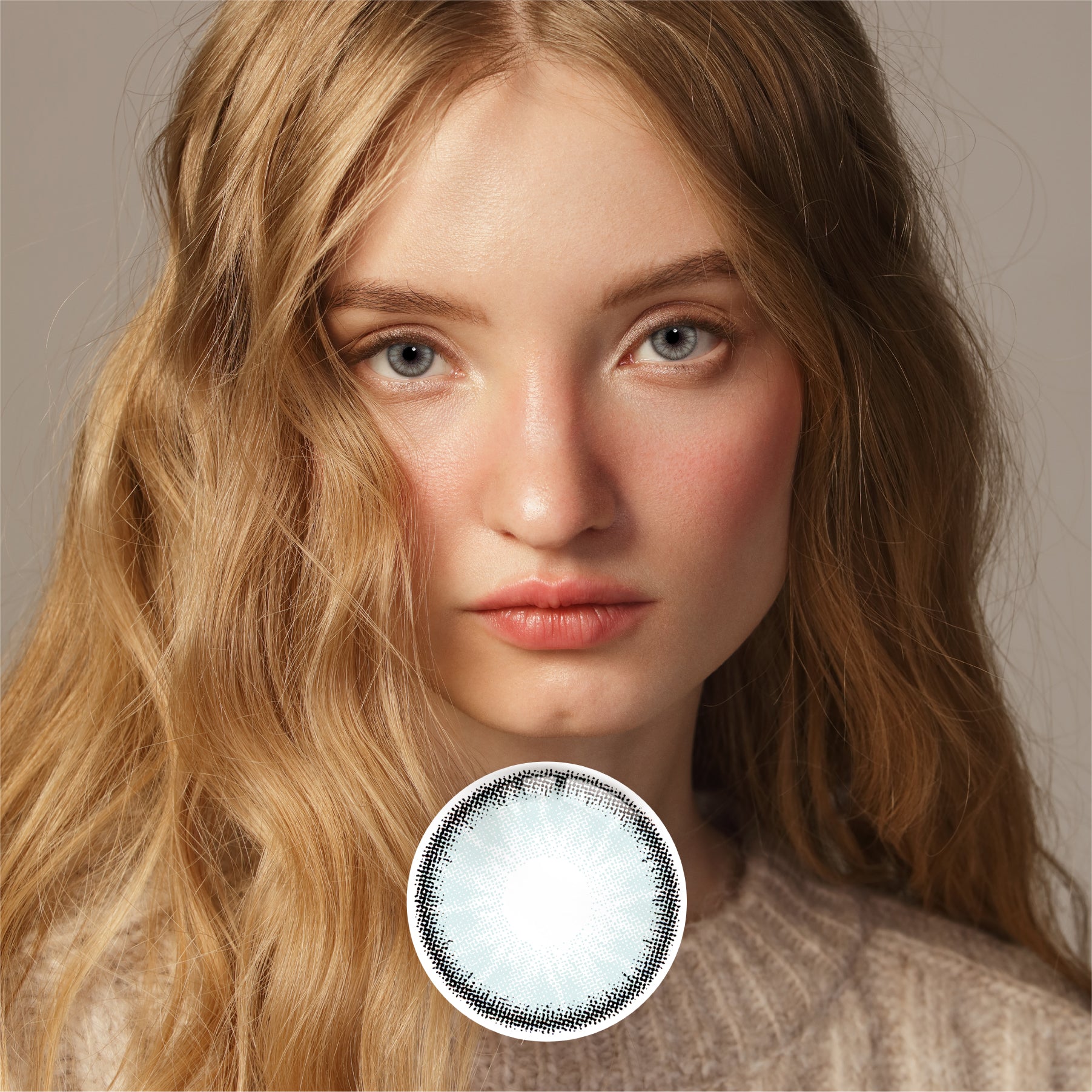 1Pair FDA Certificate Eyes Beautiful Pupil Colorful Girl Cosplay Contact Lenses Purely blue