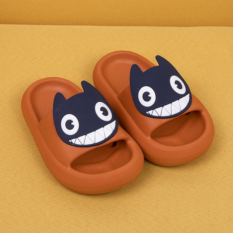 Big-Eyed Black Cat Cartoon Sandals One-Piece Soft Bottom Soft Face Parent-Child Amazon Baby Children&