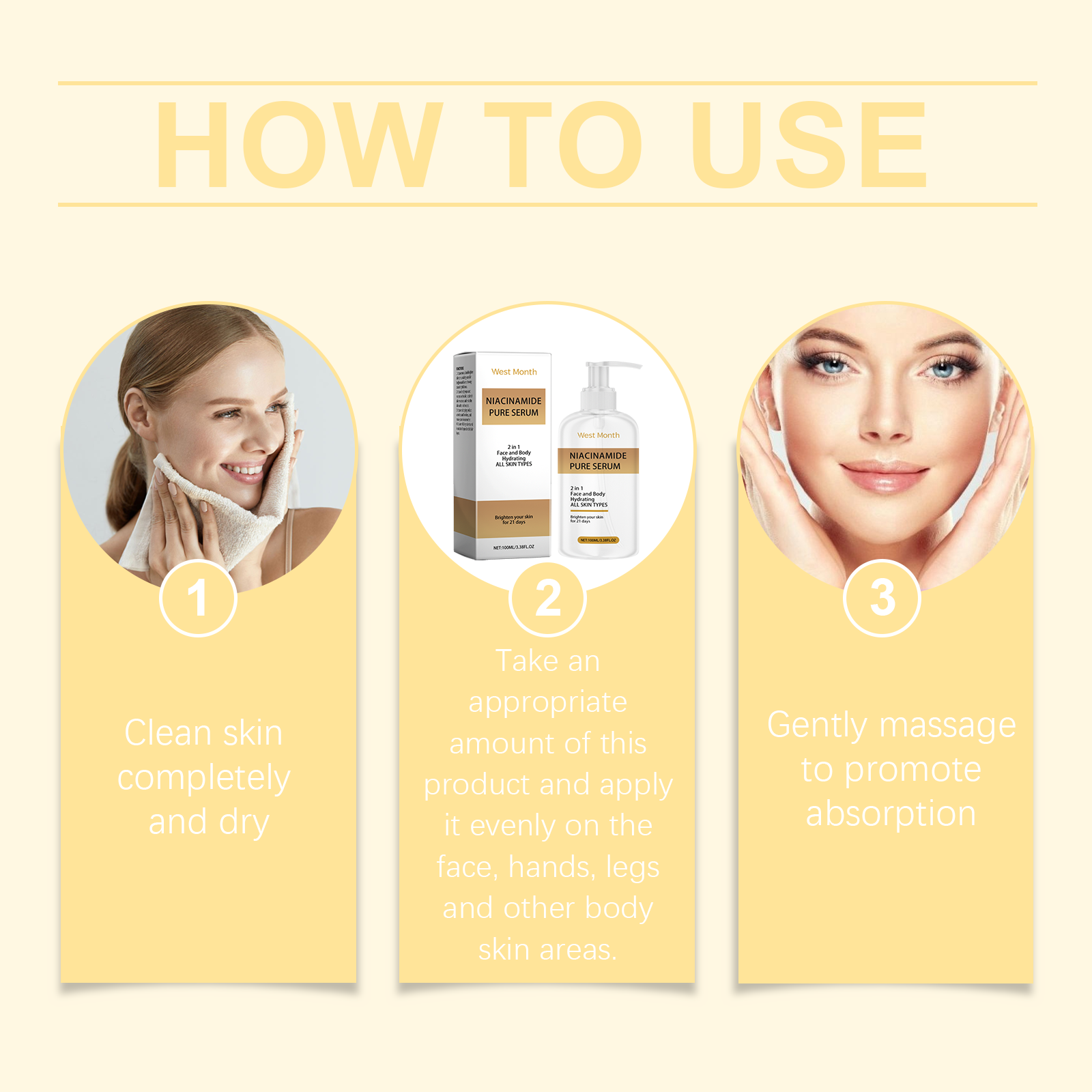 Niacinamide Essence, Hydrating, Moisturizing, Brightening, Nourishing Facial Skin And Moisturizing Skin Care Essence