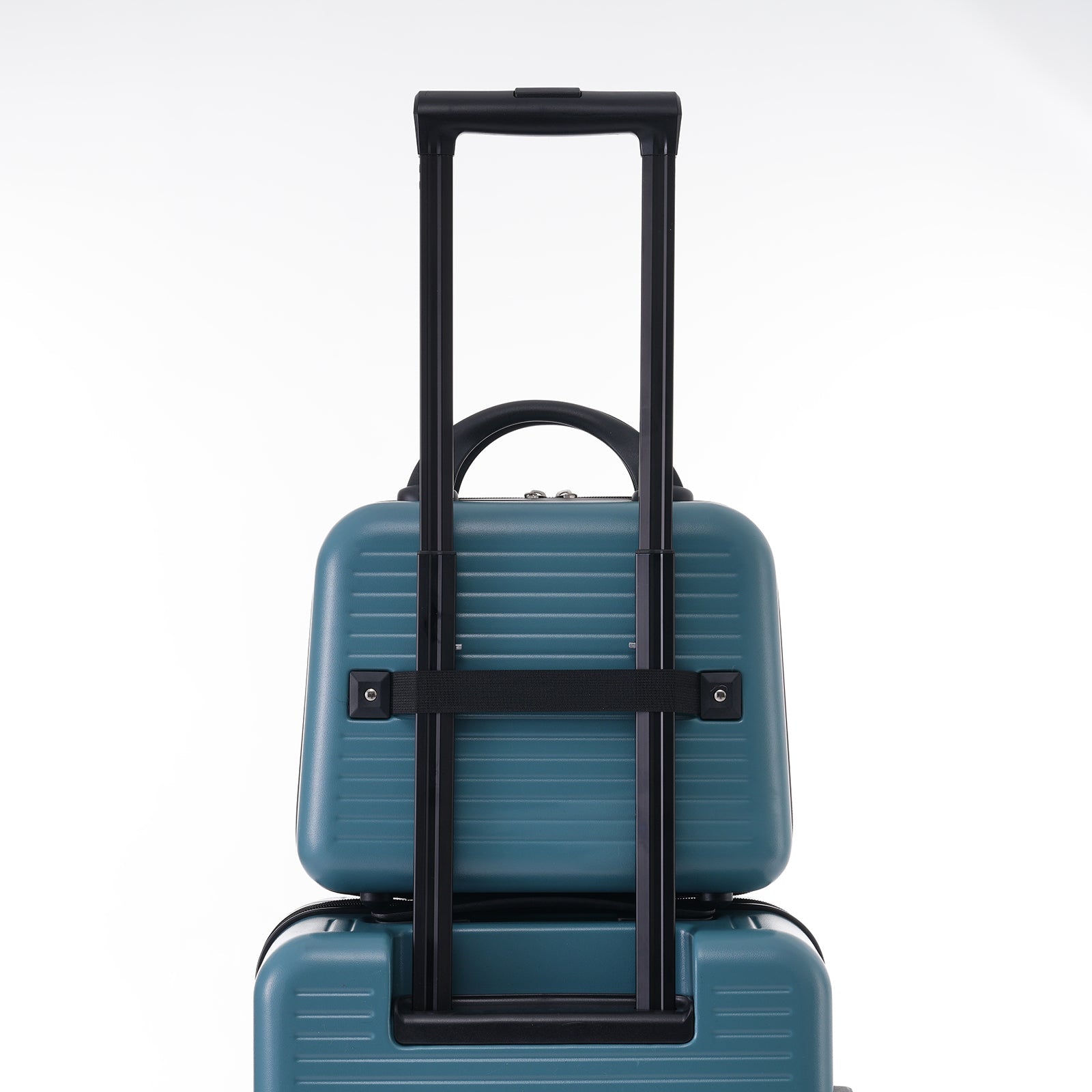 Carry-on Luggage 20 Inch Front Open Luggage Lightweight Suitcase with Front Pocket and USB Port, 1 Portable Carrying Case Blue
