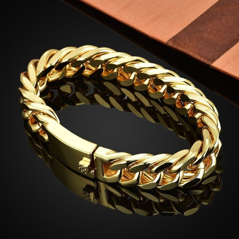Fashionable 18K gold plated men&