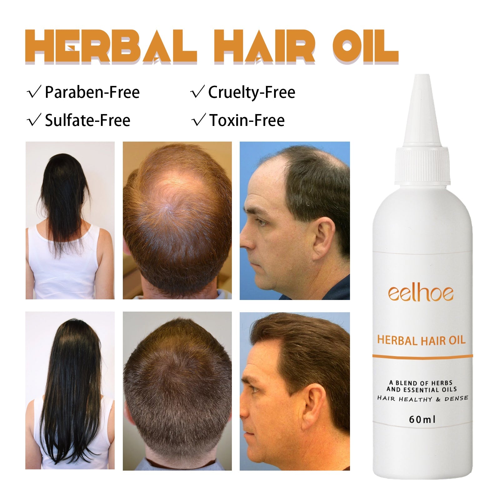 Herb Thickening Hair Oil, Repairing Dry Hair, Moisturizing And Smoothing Hair And Hair Conditioning Oil