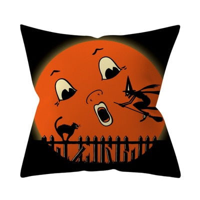 Trick or treat/pumpkin Cushion Cover 45*45cm Happy Halloween Throw Pillow Cover Happy Fall Y&