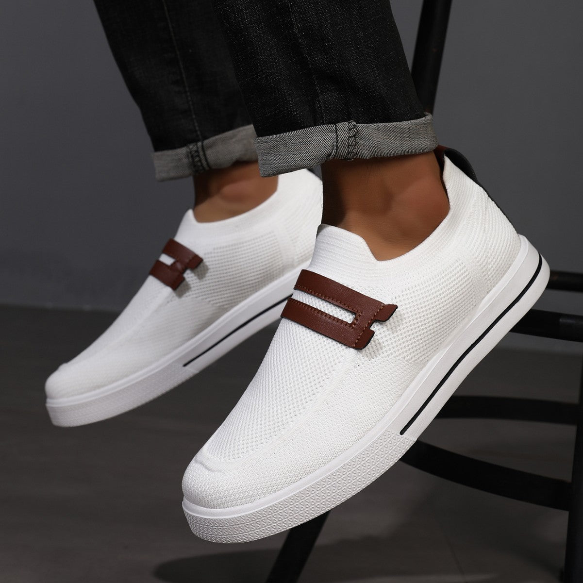 Soft elastic mesh shoes sports shoes lightweight business men&