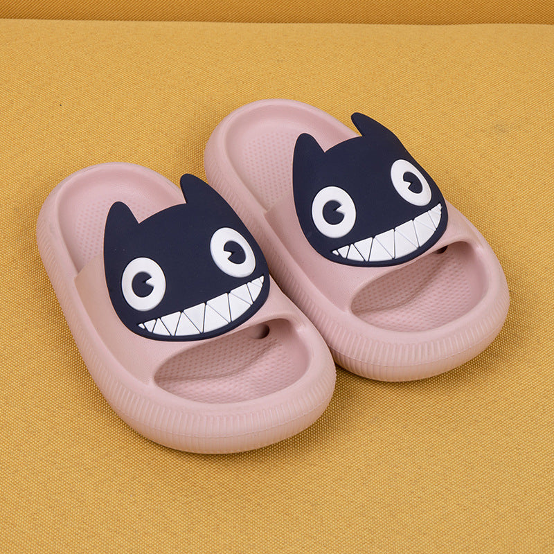 Big-Eyed Black Cat Cartoon Sandals One-Piece Soft Bottom Soft Face Parent-Child Amazon Baby Children&