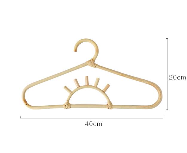 1pcs Handmade Vine Clothes Hanger Indonesian Vine Weaving Moon Sun Rainbow Style Children&