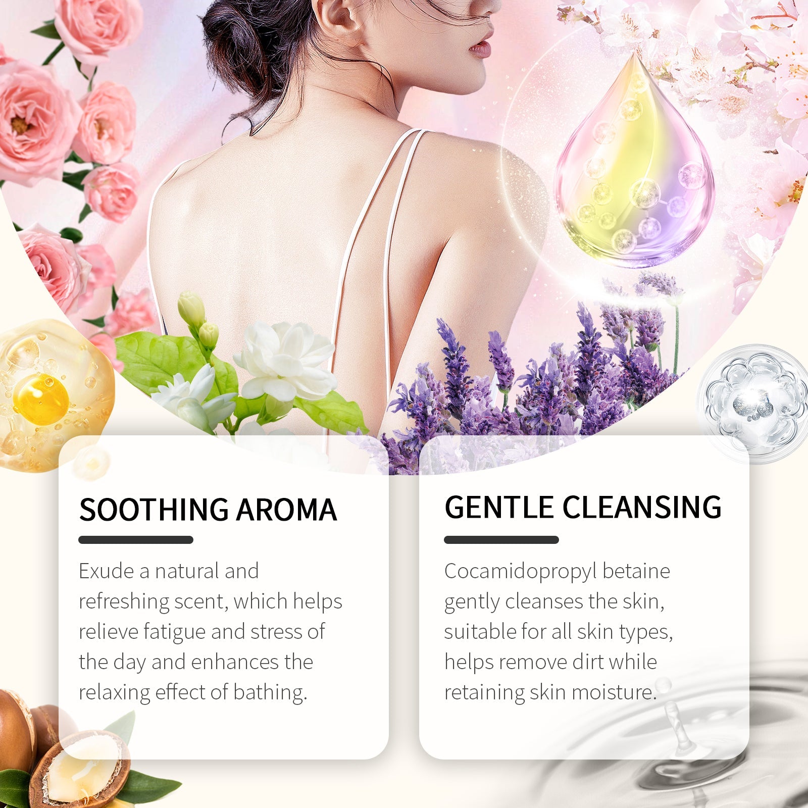 Fragrant Body Wash (Jasmine Fragrance) Moisturize And Moisturize Skin To Improve Dry Women&