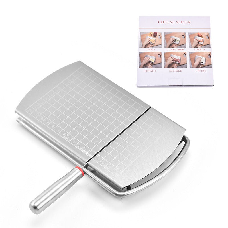Cheese Cutter Stainless Steel With Graduated Slicer Household Baking Tool Butter Cheese Divider