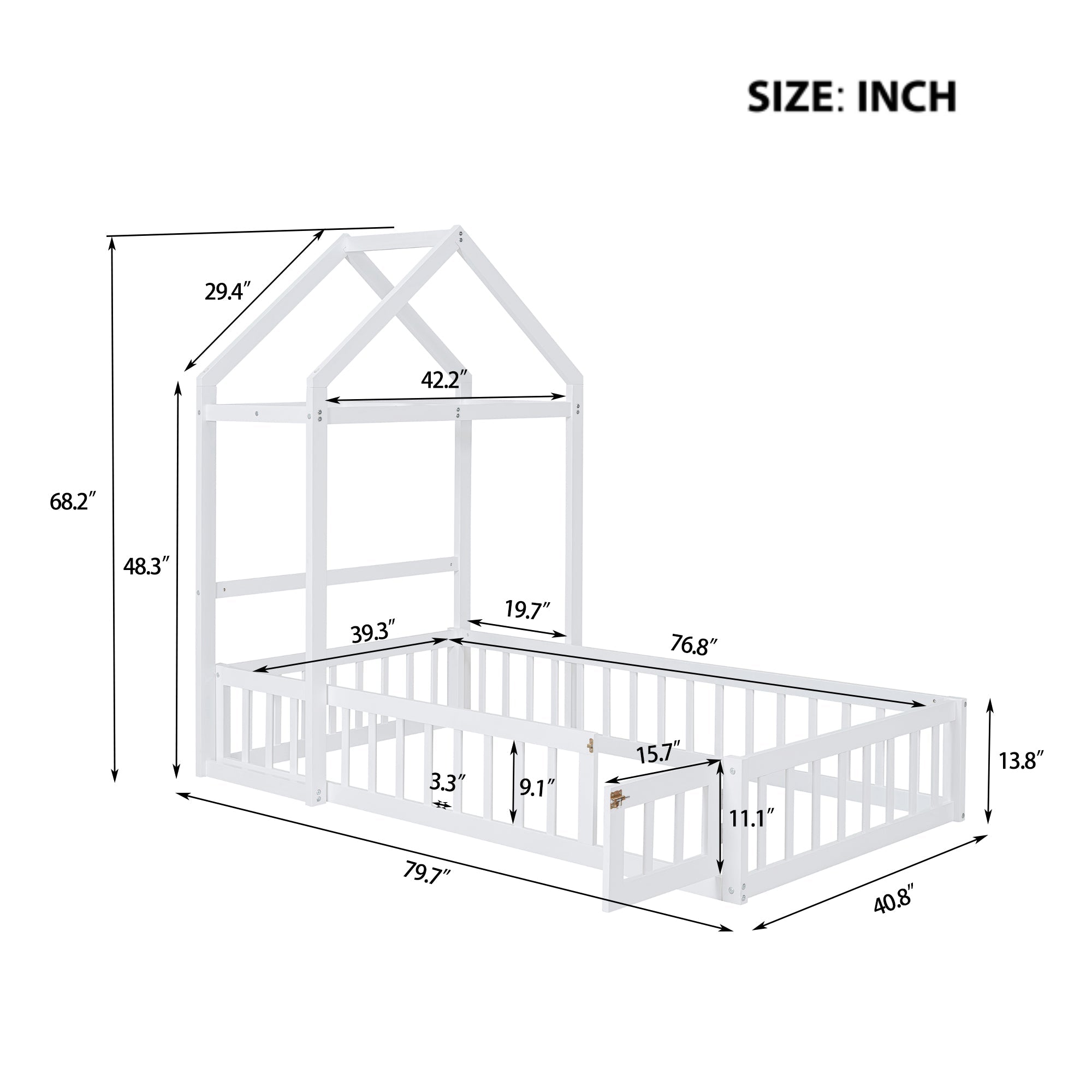 Wooden Twin Size Children&