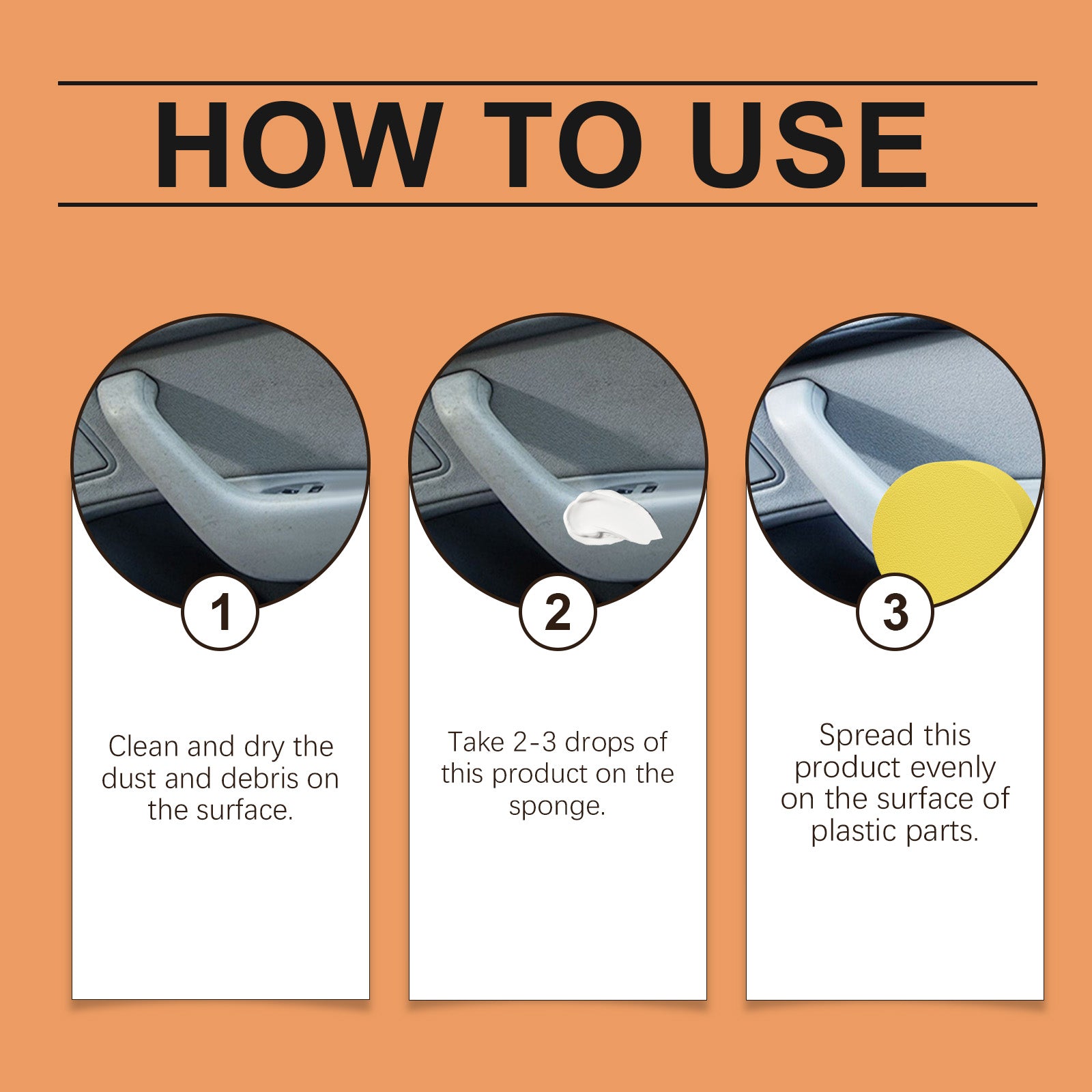 Car Black Plastic Polishing Paste, Car Beauty Maintenance Black Bright Plastic Refurbishing Care Agent