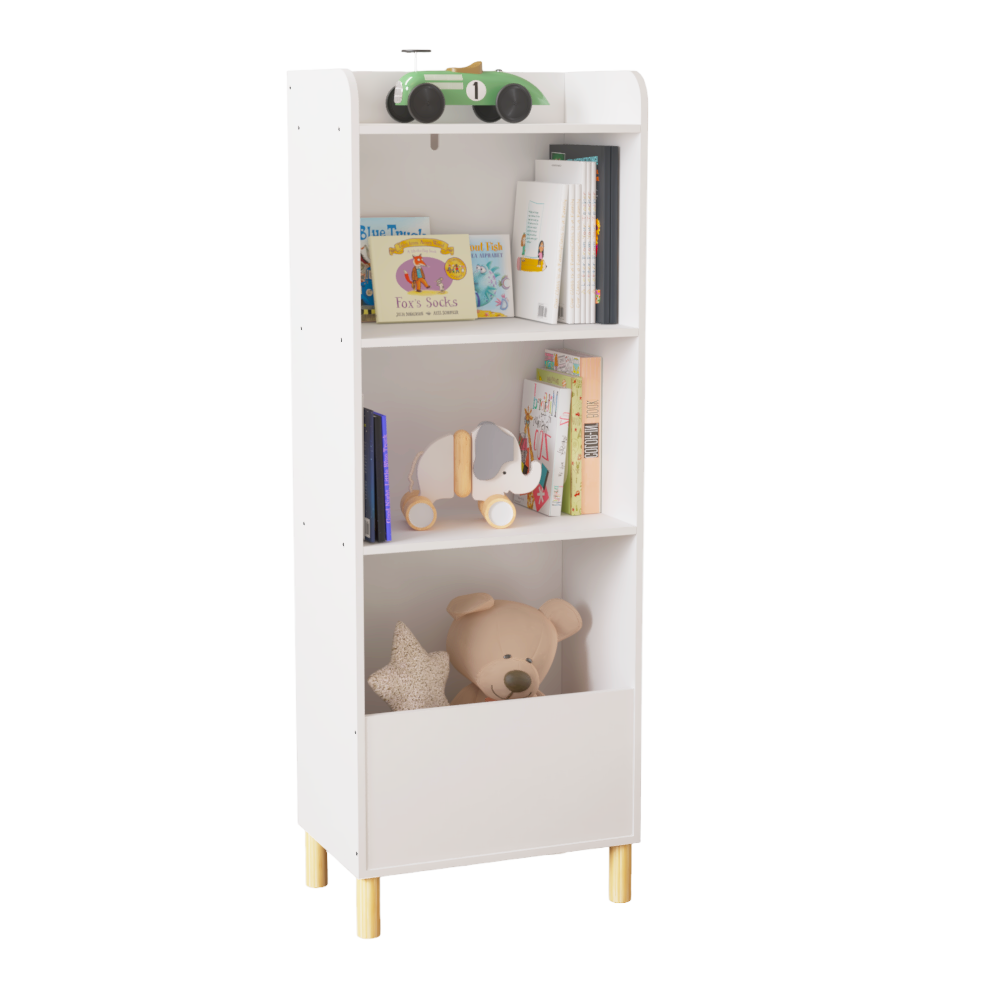 Kids 4-Tier Bookcase Children&